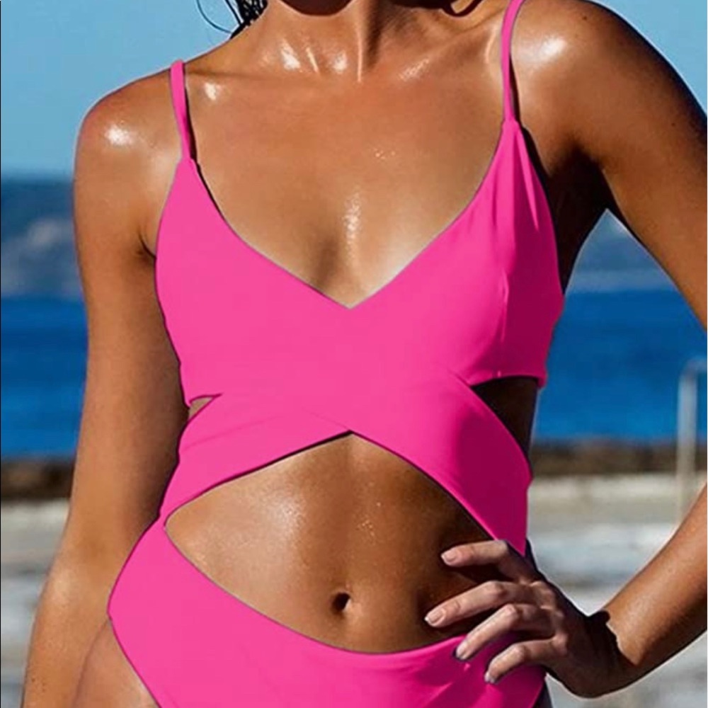 CHYRII Sexy Criss Cross High Waisted Cut Out SwimSuit